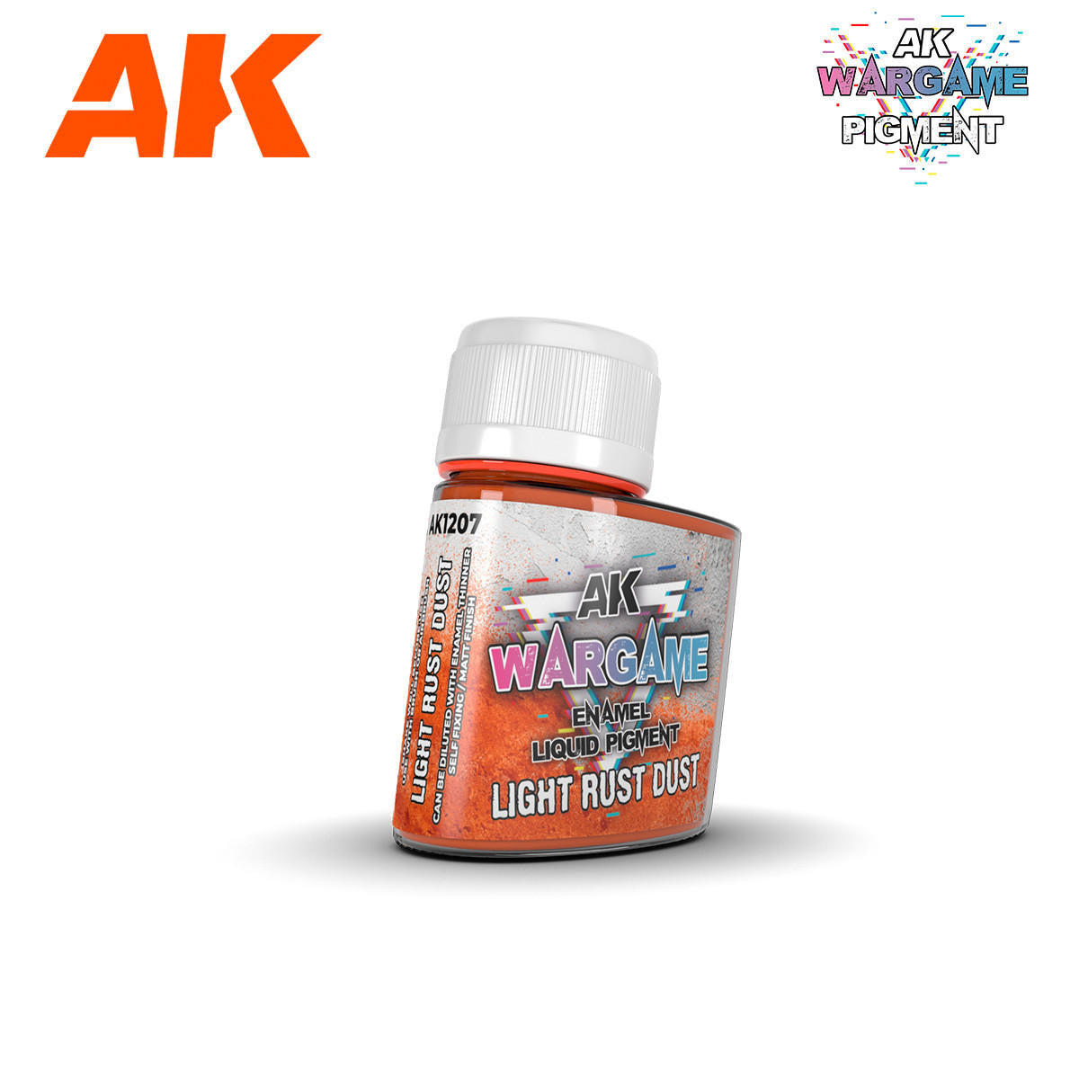 AK Interactive Enamel Liquid Pigments Light Rust Dust AK1207
